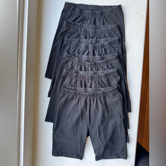 Cat & Jack Girls Black Bike Shorts Size L(10/12) LOT of 6 - Picture 1 of 3